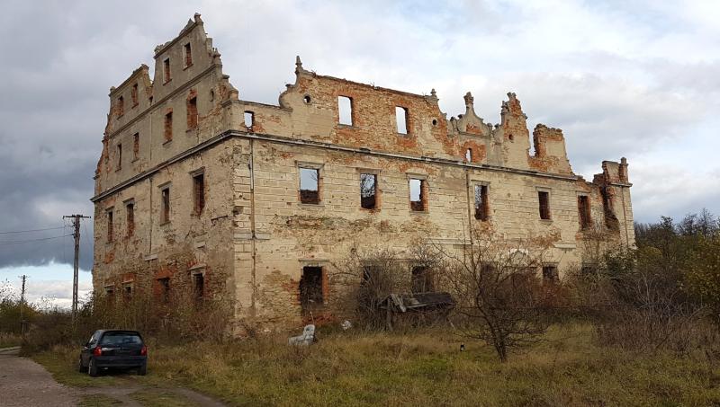 Pałac w Borzygniewie - ruina w 2019