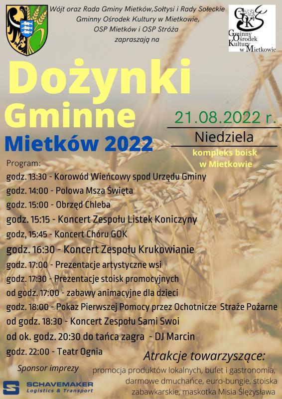 Dożynki gminne w Mietkowie 2022