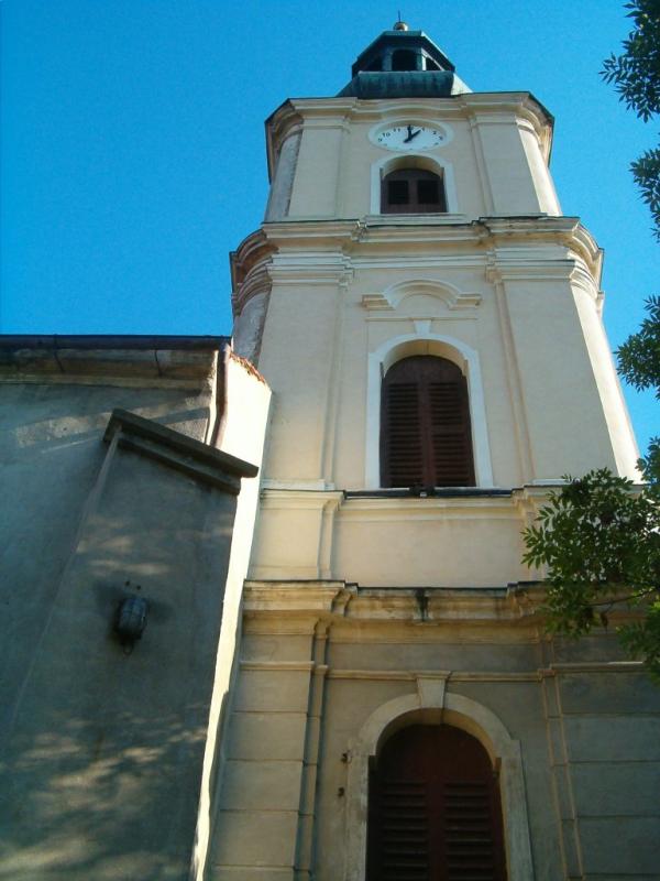 Kościół katolicki w Milinie (wieża, strona północna) 2006