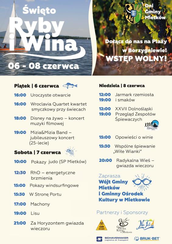 Dni gminy Mietków 2025 harmonogram