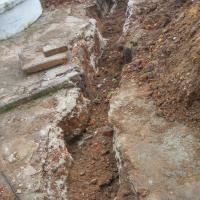 Pałac w Milinie - wymiana rury 2017