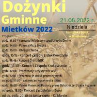 Dożynki gminne w Mietkowie 2022 plakat