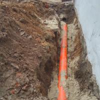 Pałac w Milinie - wymiana rury kanalizacyjnej 2017